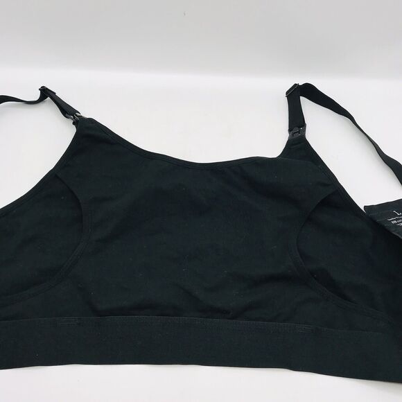 Hands Free Pumping Nursing Bra Adjustable Straps and Back Closure Black L - Picture 7 of 9